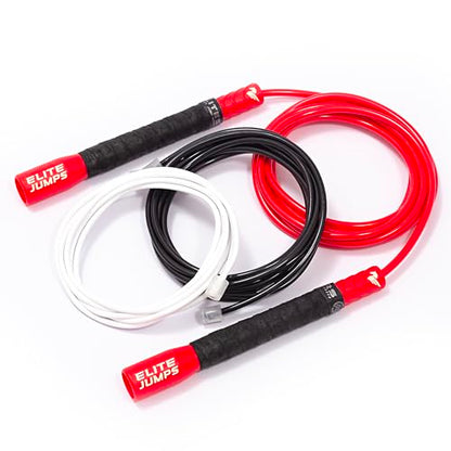 Elite Jumps Freestyle PVC Jump Rope Bundle, - color: Red