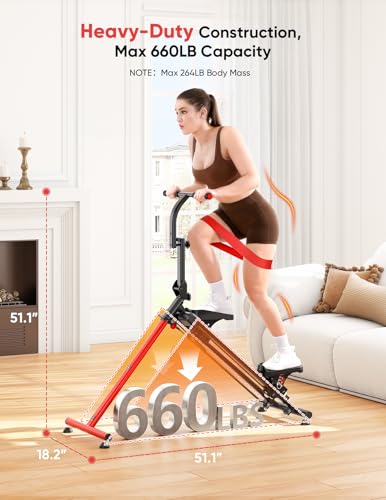 YOLEO Adjustable Resistance Stair Stepper, 3-Mode Folding Stairmaster,660LB - color: V2.0 Basic Stair Stepper