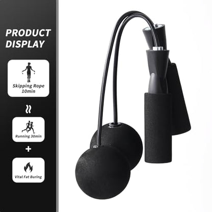 Jump rope,cordless skipping rope,fitness training bodyshaping - color: black