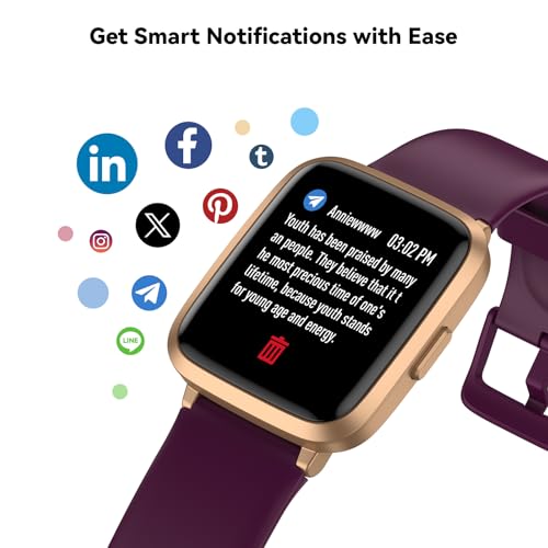 Fitness Tracker Watch with Heart Rate, Activity Tracker, Pedometer Watch - color: Purple