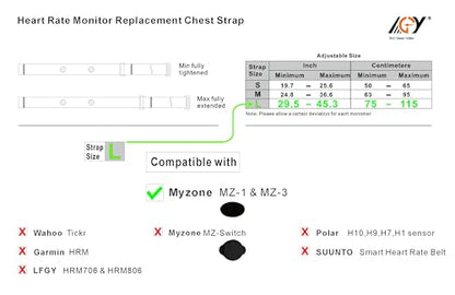 My Zone Replacement Strap For myzone replacement strap MZ-3 - size: X-Large