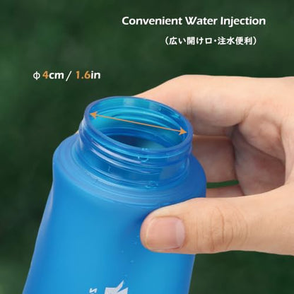 TRIWONDER Running Water Bottle Handheld Plastic Flask Hydration Vest Packs Waist Belt Replacement for Runners Marathon Cycling Hiking - color: 03 Soft Flasks - Blue - 350ml/11.83oz - 2 Packs