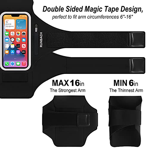 Armband for Samsung Galaxy S26 Ultra/S25 Ultra/S24 Ultra/S23 Ultra/S22 Ultra/S21 Ultra/S20 Ultra/S26+/S25+/S24+/S23+/S22+/S21+/S20+/S10+/S9+/S8+, with Zipper Pocket for for Galaxy Buds (Black) - color: Black