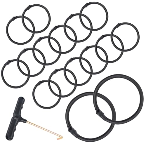 20 Pcs Trampoline Replacement Bungee Cords, 6.6 Inches Heavy Duty Replacement Elastic Rope with Spanning Puller Tool, Trampoline Accessories Bungee Rope for Fitness Trampoline, Black
