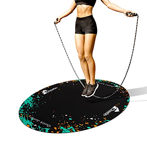 48"x36" (5mm) Jump Rope Mat, Workout Mats for Home Gym Flooring - color: Green