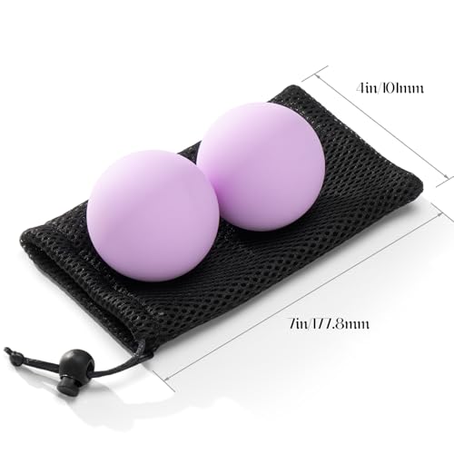 SUBCULTUREPICK Massage Lacrosse Balls for Myofascial Release,Yoga Deep Tissue Massage,Trigger Point Therapy and Foot Plantar Fasciitis,Muscle Soreness Massager Ball (2 Packs) (Green) - color: Green