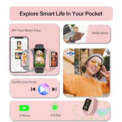 Fitness Tracker (Answer/Make Calls), Smart Watch for Women, with 1.47″ AMOLED Always-On Display, 24/7 Heart Rate, Sleep Tracking, 110+ Sport Modes, Waterproof, Compatible for Android Phone - color: Gold