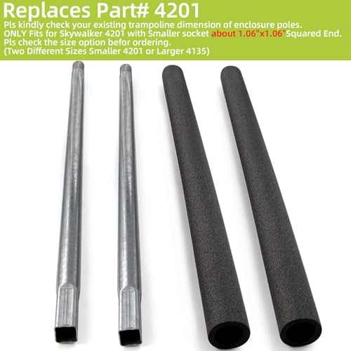 Trampoline Poles Replacement for Skywalker Or Jumpzylla Trampoline Net - style: For Skywalker 4201-2xLower Tubes
