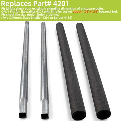 Trampoline Poles Replacement for Skywalker Or Jumpzylla Trampoline Net - style: For Skywalker 4201-2xLower Tubes
