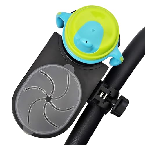 liuliuby Universal Stroller Snack Tray Attachment | Stroller Cup Holder Attachment Universal Snack Tray for Stroller Tray Attachment | Clip On Baby Stroller Accessories for Joggers, Umbrella & Wagons - color: Flap Top