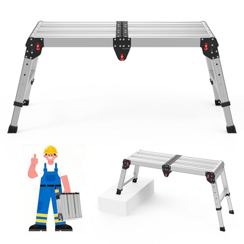 Loyoda Work Platform 500 lbs with One-Touch Automatic Fold, Larger, Black - size: Larger Black