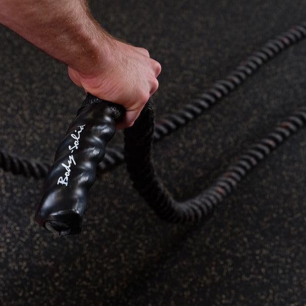 Body-Solid Fitness Training Battle Rope - Heavy Weighted Training Ropes for Home Gym, Ideal for Working Out and Strength Training - Exercise Rope for Adults - style: 2" Thick, 40' Long