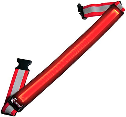 Illumiseen Extension for the LED Reflective Belt – Adds a max. of 19.6” to your LED Belt - color: Red