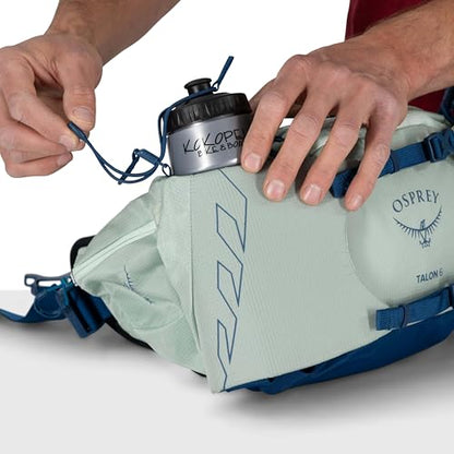 Osprey Talon 6L Men's Lumbar Hiking Waist Pack - Fanny Pack with Water Bottle Holders - color: Scoria Blue/Night Shift, style: 6l