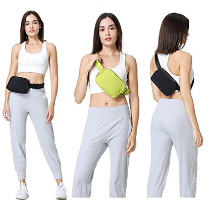 VOROLO Fanny Pack For Women And Men Crossbody Bag Belt Bag Grass Green - color: Grass Green with rope