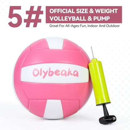 6 Adjustable AnglesVolleyball Rebounder Net 7x4 FT Bounce Back Trainer - color: Pink