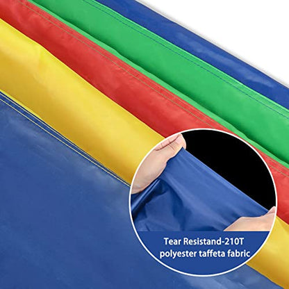 Sonyabecca Kids Play Parachute, Play Parachute 16ft with 12 Handles for Kids Cooperation Group Play - size: 16FT with 12 Handles