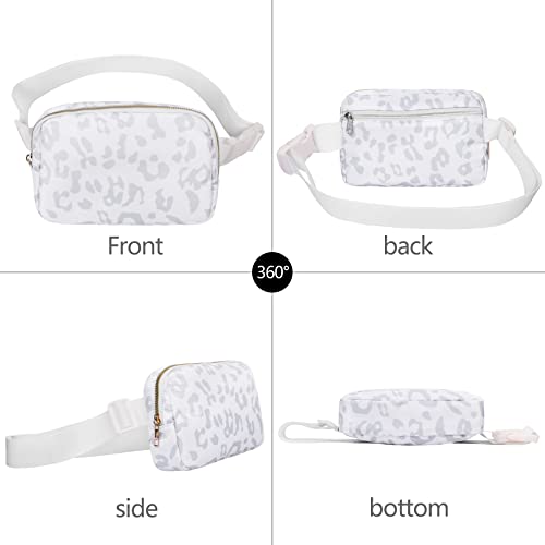 VOROLO Fanny Pack For Women And Men Crossbody Bag Belt Bag Leopard White - color: Leopard White