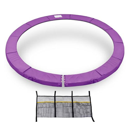 Exacme Round Trampoline Spring Cover, 0.8 in Thick Replacement Safety Pad - color: Purple, size: 12 Foot