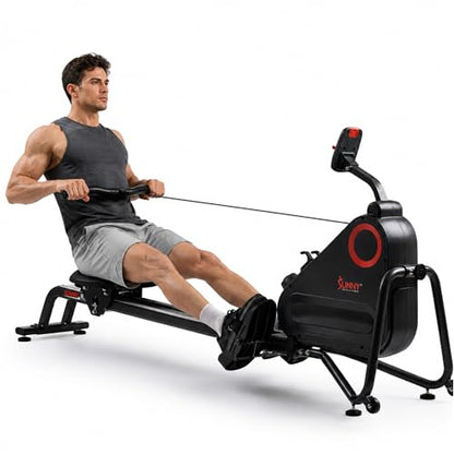 Sunny Health & Fitness Smart Magnetic Rowing Machine, Full-Body Workout