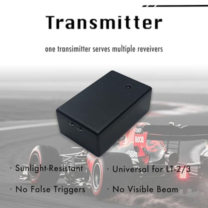 INEBIZ Race Lap Timer, Track Day Infrared Receiver, Racing IR Transmitter Beacon Universal for Cars, Motorcycles, Bikes (Set of LT-3)