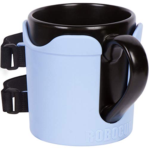 ROBOCUP Plus, (Light Blue), Add-On Accessory XL Extension Cup Holder, Larger Drink Capacity, Perfect for Boats, Golf Carts, Walkers, Wheelchairs and Work. Made in USA (Includes 1) - color: Light Blue
