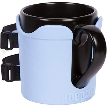 ROBOCUP Plus, (Light Blue), Add-On Accessory XL Extension Cup Holder, Larger Drink Capacity, Perfect for Boats, Golf Carts, Walkers, Wheelchairs and Work. Made in USA (Includes 1) - color: Light Blue