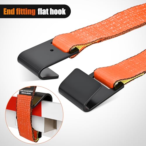 Nilight Flat Hook Ratchet Straps 4 Pack 2 in x 30 Ft - color: 4 Pack 2 in x 30 Ft Flat Hook Straps