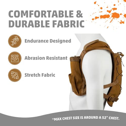 Orange Mud Endurance Pack V3.0 Running Vest – 2L Hydration Backpack for Trail Running, Hiking & Cycling – Lightweight, Breathable Mesh, Gear Pockets, Trekking Pole Loops - color: Coyote Brown