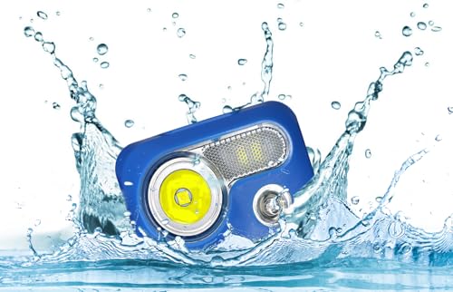 BLITZU Rechargeable Headlamp, Adjustable, Durable, Waterproof, Blue, Battery Powered, 120-Day Guarantee - color: Blue
