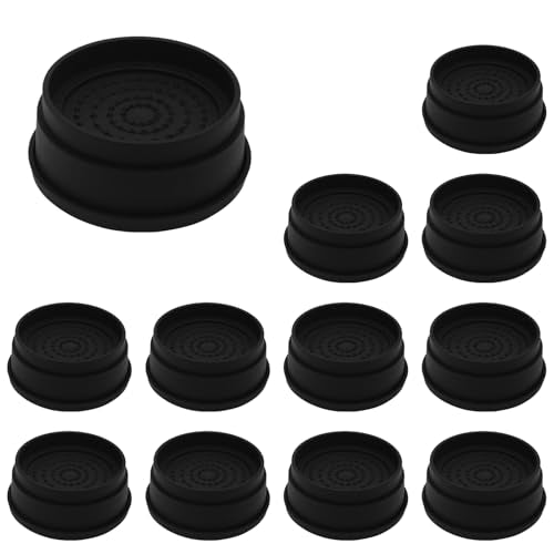 12 Pack Bed Risers 1 inch Furniture Risers Black, Heavy Duty Round - color: Black-round, size: 1 Inch-12 Pack