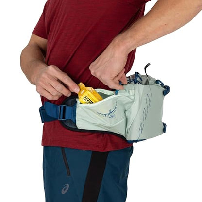 Osprey Talon 6L Men's Lumbar Hiking Waist Pack - Fanny Pack with Water Bottle Holders - color: Scoria Blue/Night Shift, style: 6l
