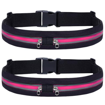 Running Belt for Men & Women - Secure Jogging Pouch for Phone, Keys & Essentials, For All Cell Phones - color: NA-2 Rose