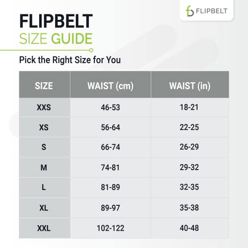 FlipBelt Classic Running Belt, Phone Holder for Running, Money Belt Pouch - color: Neon Yellow, size: Small