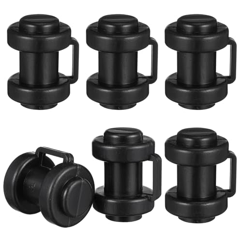 UPKOCH 6Pcs Black Trampoline Protective Caps for Enclosure Poles 2.75X1.77 Inch Plastic Safety End Caps for Kids Outdoor Trampoline Accessories