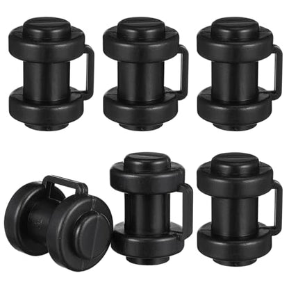 UPKOCH 6Pcs Black Trampoline Protective Caps for Enclosure Poles 2.75X1.77 Inch Plastic Safety End Caps for Kids Outdoor Trampoline Accessories