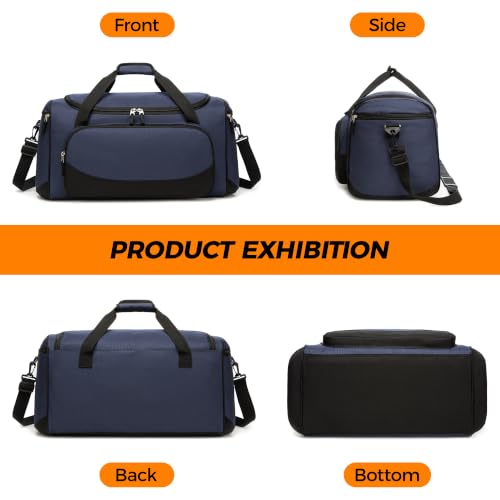 Uarition Gym Bag for Men & Women - 50L Large Travel Duffle Bag, Navy Blue - color: Navy Blue