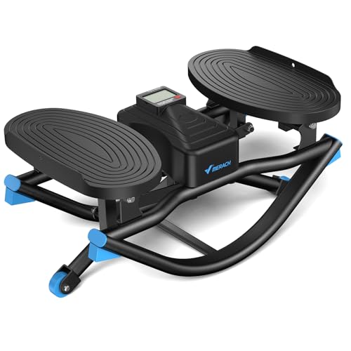 Merach Rocking Steppers for Exercise at Home, 3D Motion Stair Stepper - color: Black