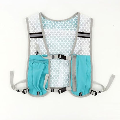 Running Vest Hydration Pack - Lightweight Trail Running Vest for Men & Women, Breathable Mesh Backpack with Front Phone Pockets & Reflective Straps for Hiking, Cycling, Marathon - Turquoise