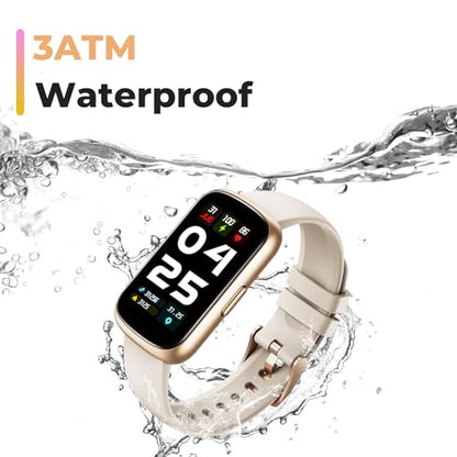 Fitness Tracker Smart Watch, 1.47" Full Touch Health Tracker with 24/7 Heart Rate & Blood Oxygen Monitor, Sleep Tracker, 3ATM Waterproof Step Tracker Activity Tracker for Women Men, Gold Star - color: Gold Star