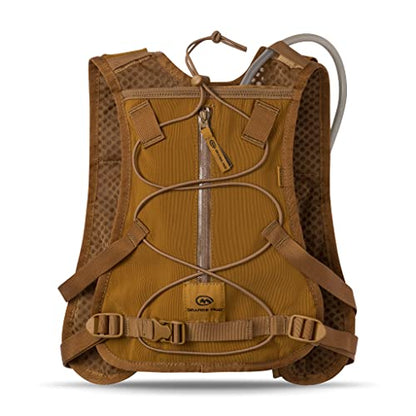 Orange Mud Endurance Pack V3.0 Running Vest – 2L Hydration Backpack for Trail Running, Hiking & Cycling – Lightweight, Breathable Mesh, Gear Pockets, Trekking Pole Loops - color: Coyote Brown