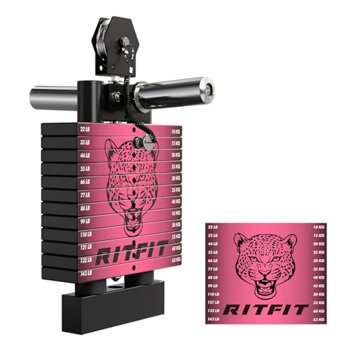 RitFit M1 Pro Smith Machine Cable Crossover Power Cage Home Gym - color: PINK, size: Weight Stack Only