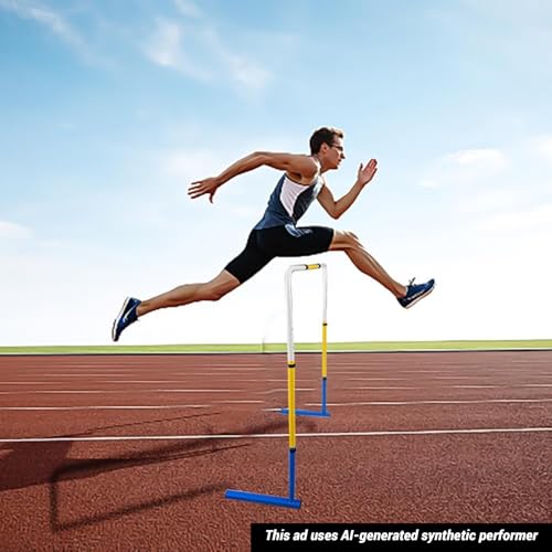 3 Pack Adjustable Height Metal Hurdles Track and Field,Detachable