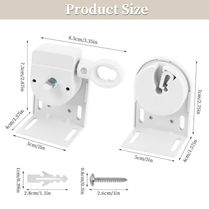 Roller Blind Bracket Replacement for Coolaroo Sun Shades White - color: White, size: 1 set bracket