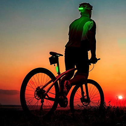 USB-C Rechargeable LED Safety Lights (2 Pack) - Clip on Strobe Running Lights for Runners, Joggers,Walkers,Kids,Dogs,Bike Tail Lights - High Visibility Accessories for Reflective Gear - color: Green