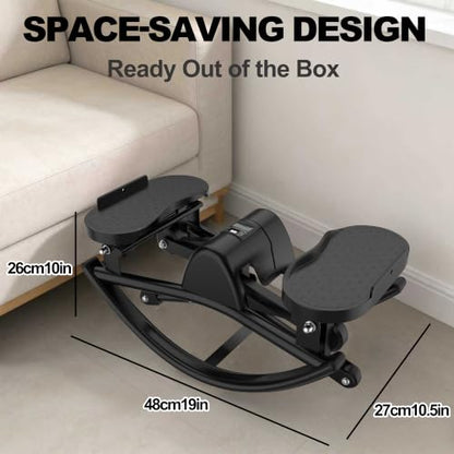 KINMAC Rocking Stepper for Exercise at Home-Rock Stepper Side to Side - color: Black