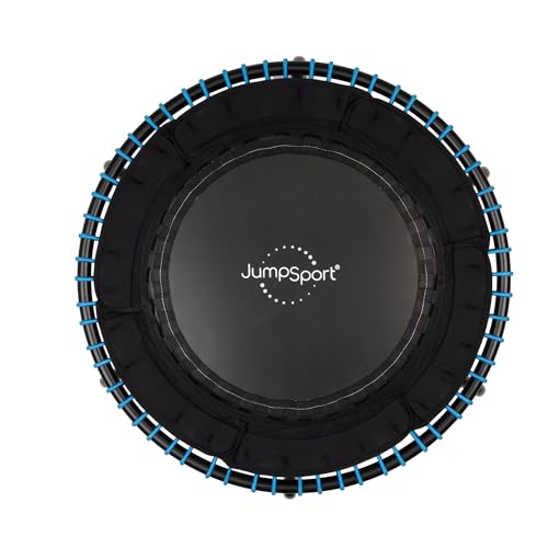 JumpSport 550 Workout Rebounder for Adults, 44" | PRO CE | Mini Exercise Fitness Trampoline Jumper with Cables | Black - color: Blue, style: Model 250
