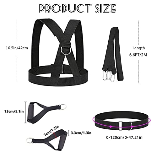 Sled Harness Set, Pulling Strap for Speed Power Agility Training