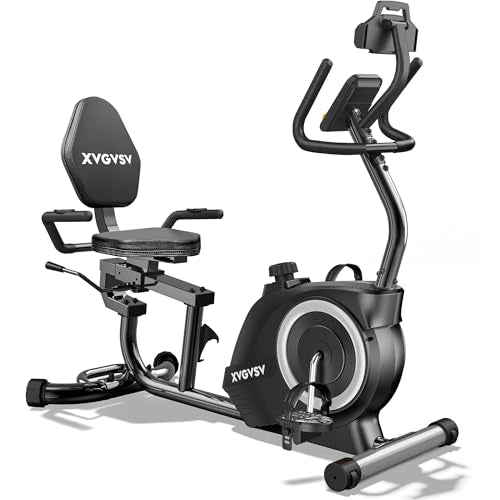 Recumbent Exercise Bike for Home, Recumbent Stationary Bikes for Seniors - color: Silver