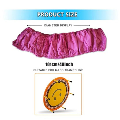 Trampoline Spring Cover 40 Inch Replacement Safety Pad for Mini Trampoline 3 Layer Protect Tear-Resistant Oxford Cloth Easy to Install Replacement for Home, Gym - color: pink